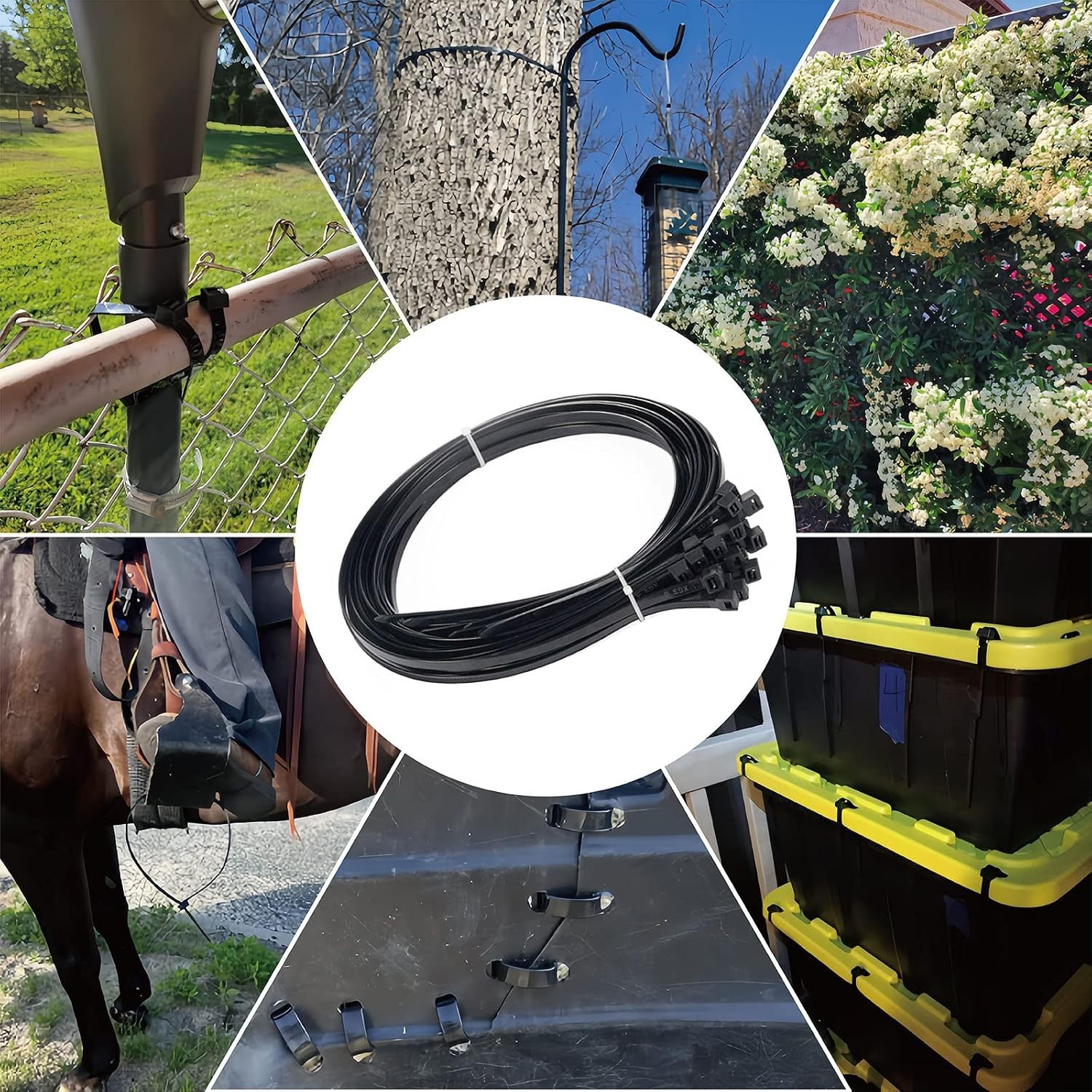 220 lb Tensile Strength Zip Ties 300 Pack