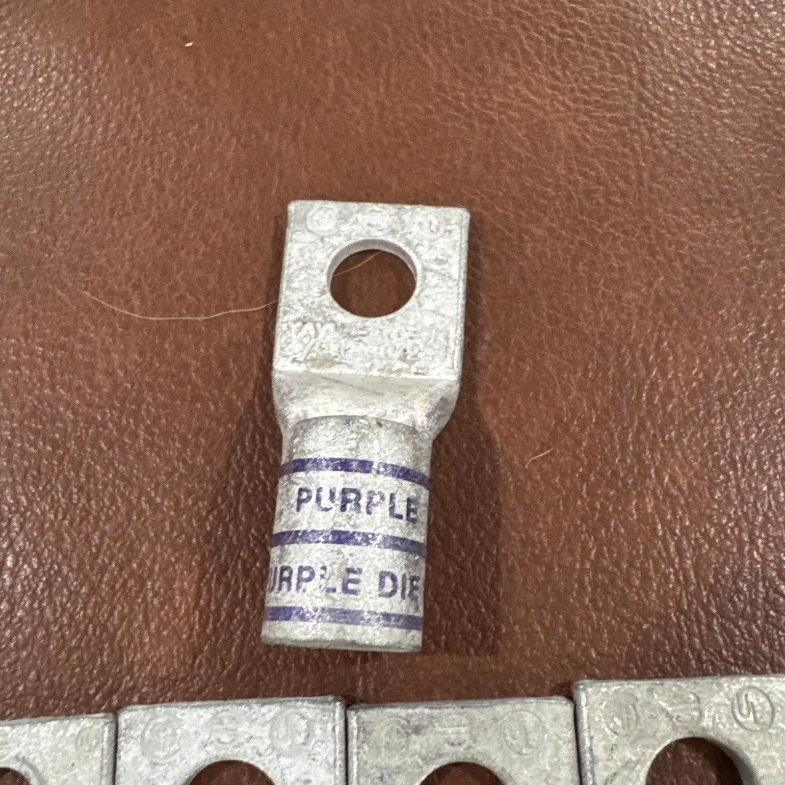 13 Burndy YAVL-TC-FX Purple DIE 15 Compression Lug 1/2 HOLE WITH INSP WINDOW/4/0
