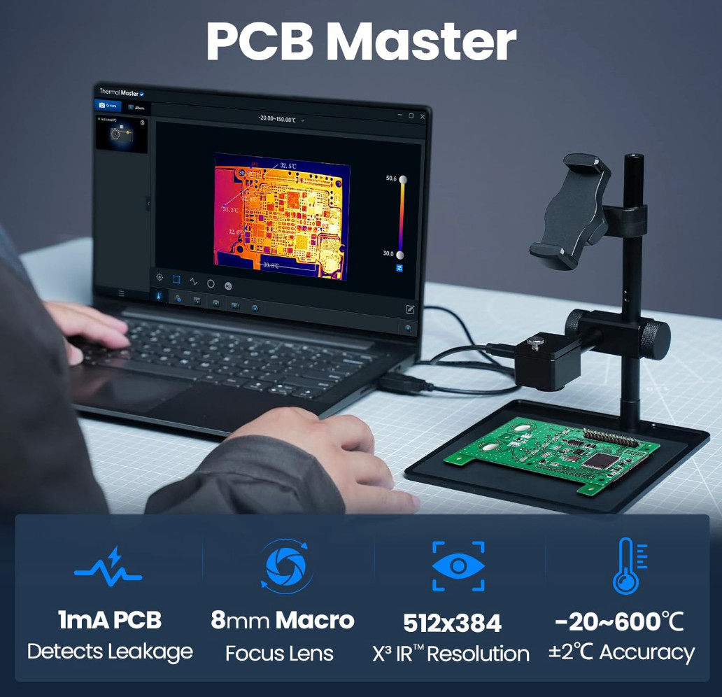 Free shipping Thermal Master P3 Thermal Imaging Camera with 512×384 X³ IR R PCB