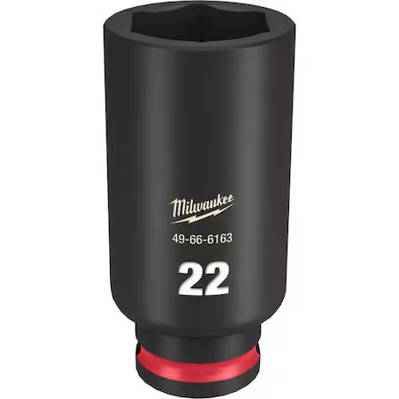 Milwaukee Tool 49-66-6163 22Mm Shockwave Impact Duty 3/8 In. Drive Deep Well 6