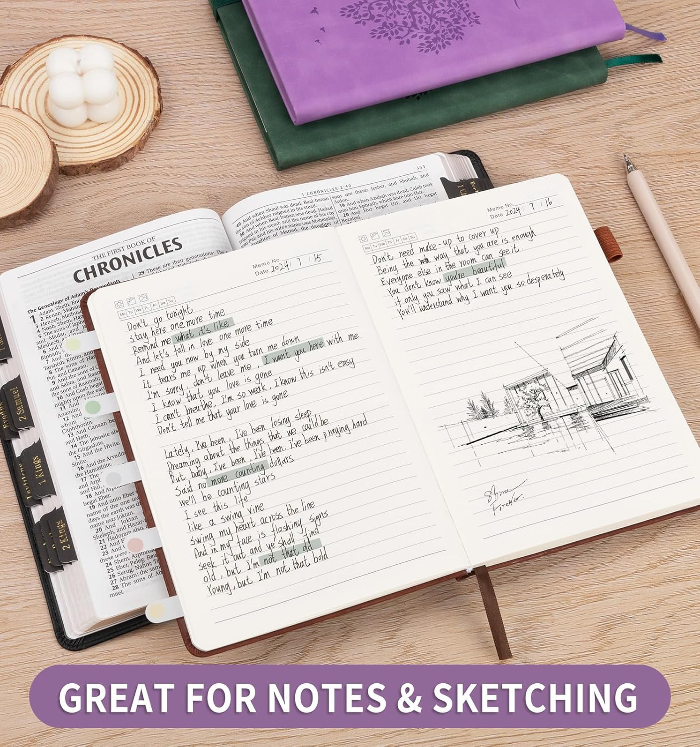 Lined Journal Notebook for Women Men, A5 Hardcover Leather Journals for Writing,