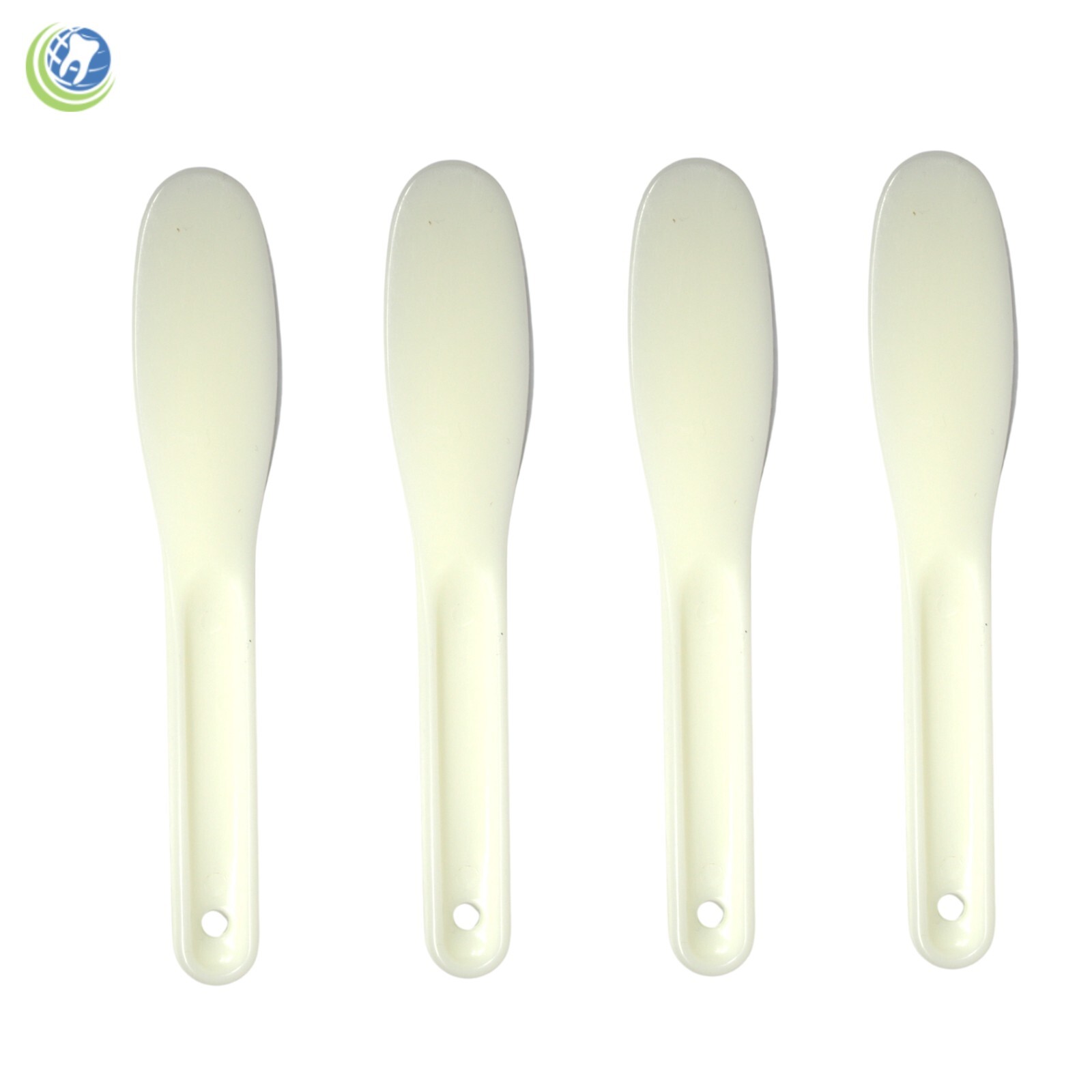DENTAL LAB PLASTIC MIXING SPATULA FOR IMPRESSION MATERIAL ALGINATE 4PC SET WHITE