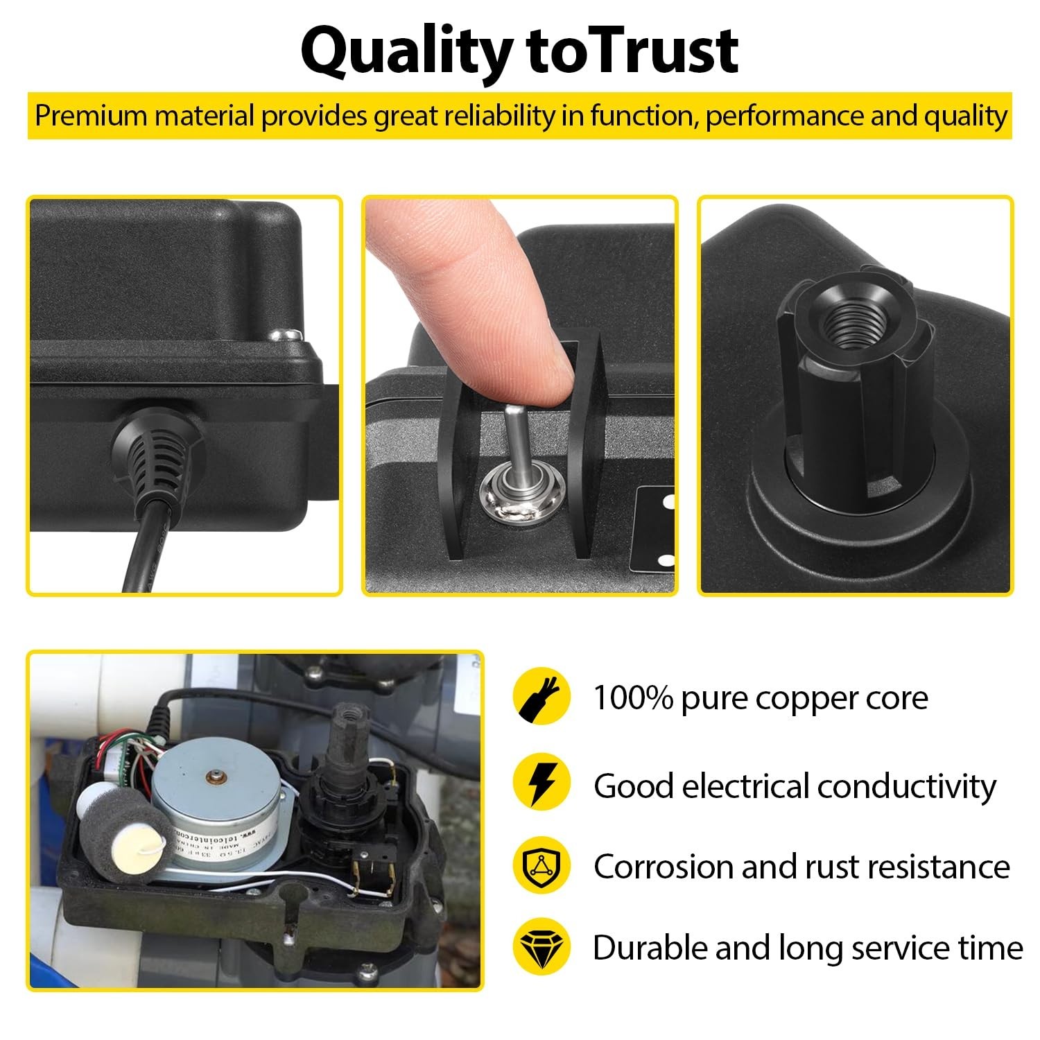 3-Port Valve Actuator 24VAC Compatible, 180° Rotation, 3-Wire, 25ft Cable