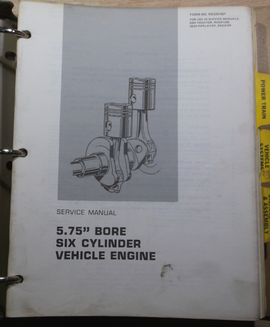 CAT CATERPILLAR D8 D8H TRACTOR DOZER SERVICE SHOP REPAIR MANUAL BOOK 36A 46A 68A
