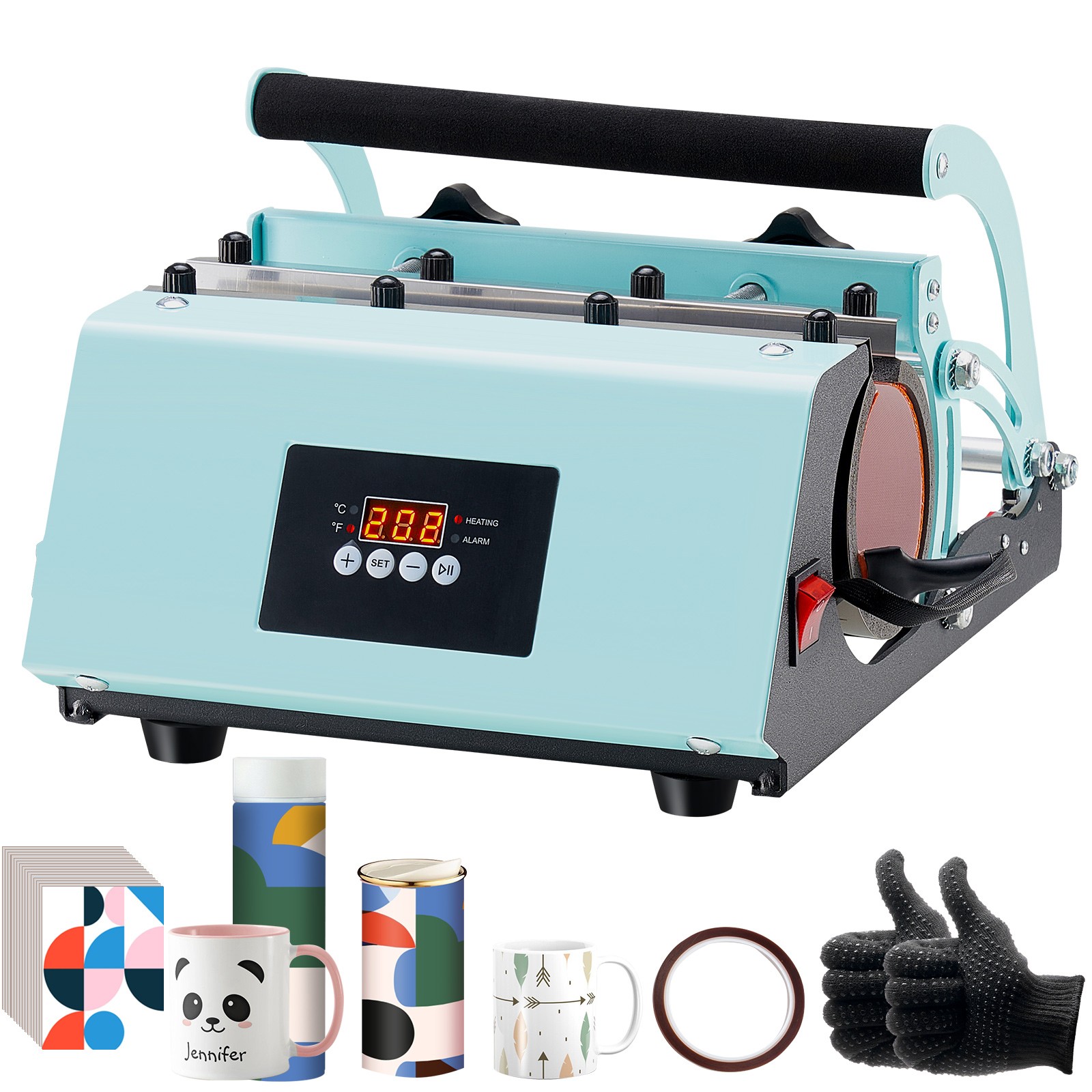Tumbler Heat Press Machine 11-30oz Mug Press Sublimation Tumblers Green