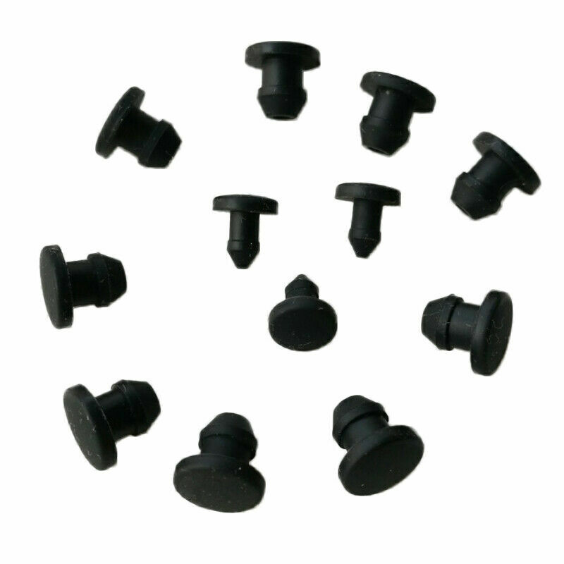 Black Snap-on Hole Plug 2.5mm~30mm Silicone Rubber Blanking End Caps Tube Pipe