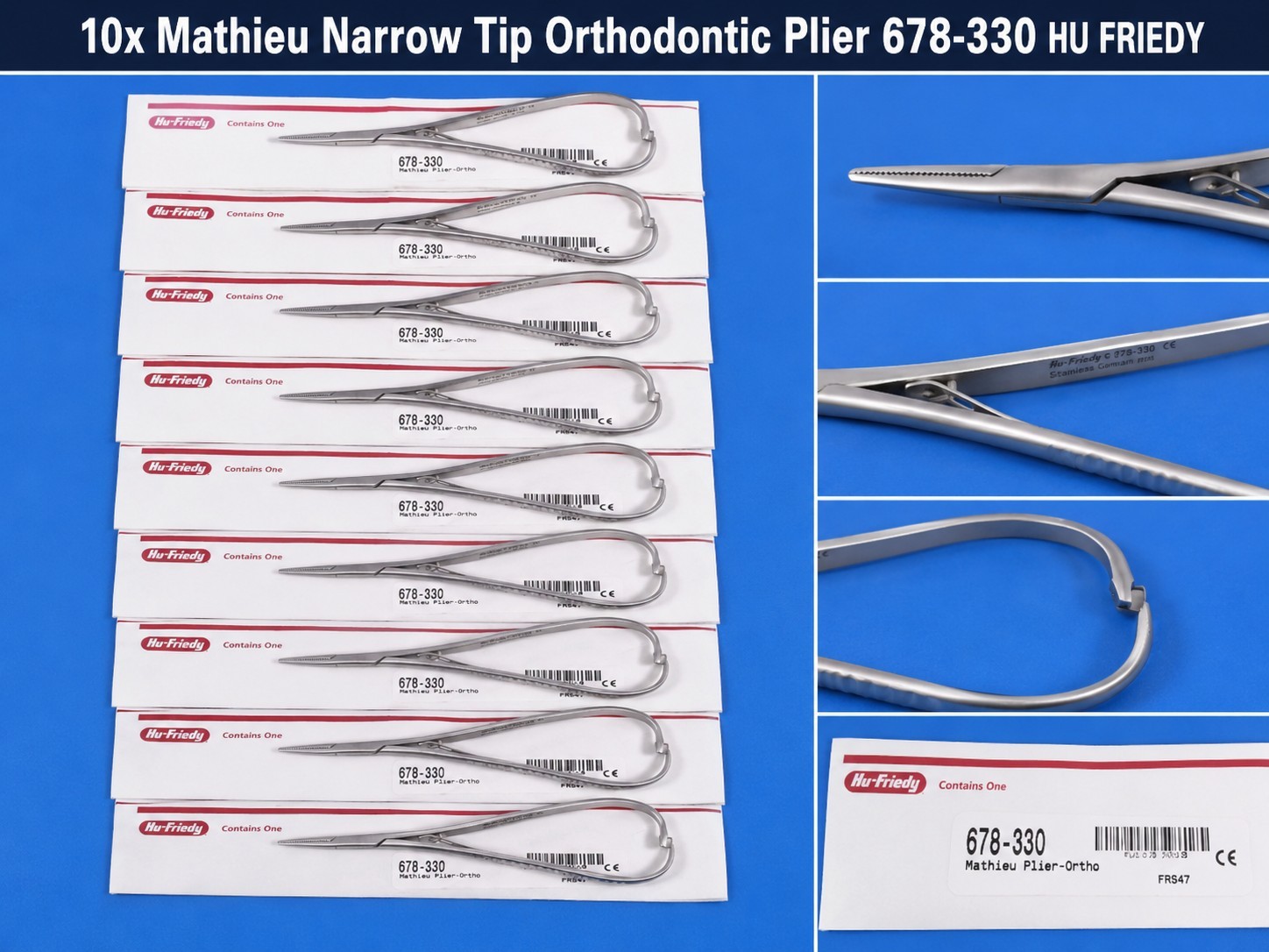 10x Mathieu Narrow Tip Orthodontic Plier 678-330 HU FRIEDY