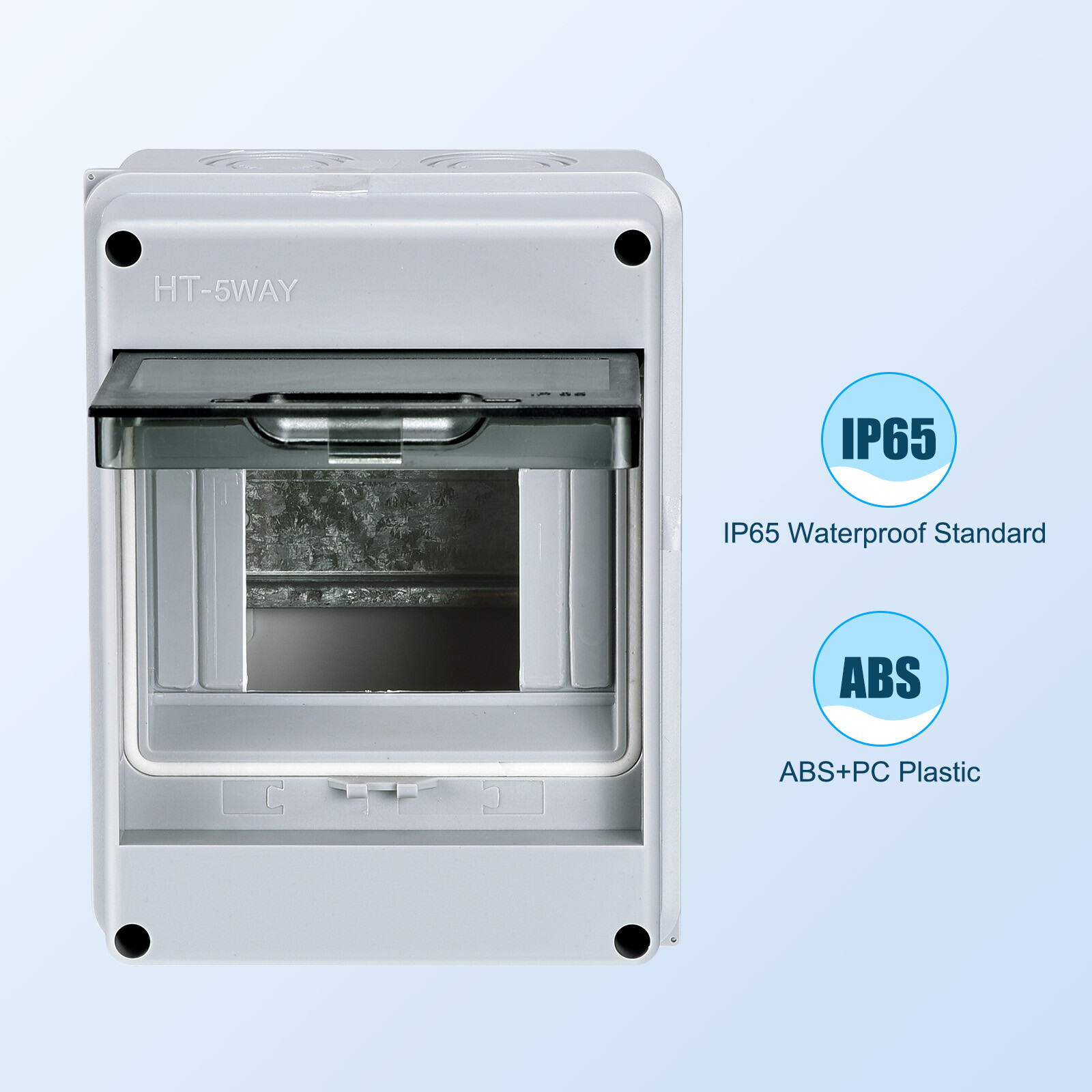5 Way Circuit Breaker Box IP65 Distribution Protection Box 150mmx110mmx90mm