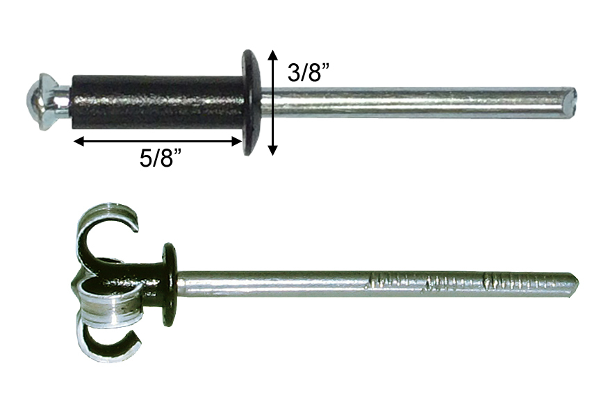100 3/16″ Small Head Mill Finish Aluminum Exploding Pop Rivets #1281
