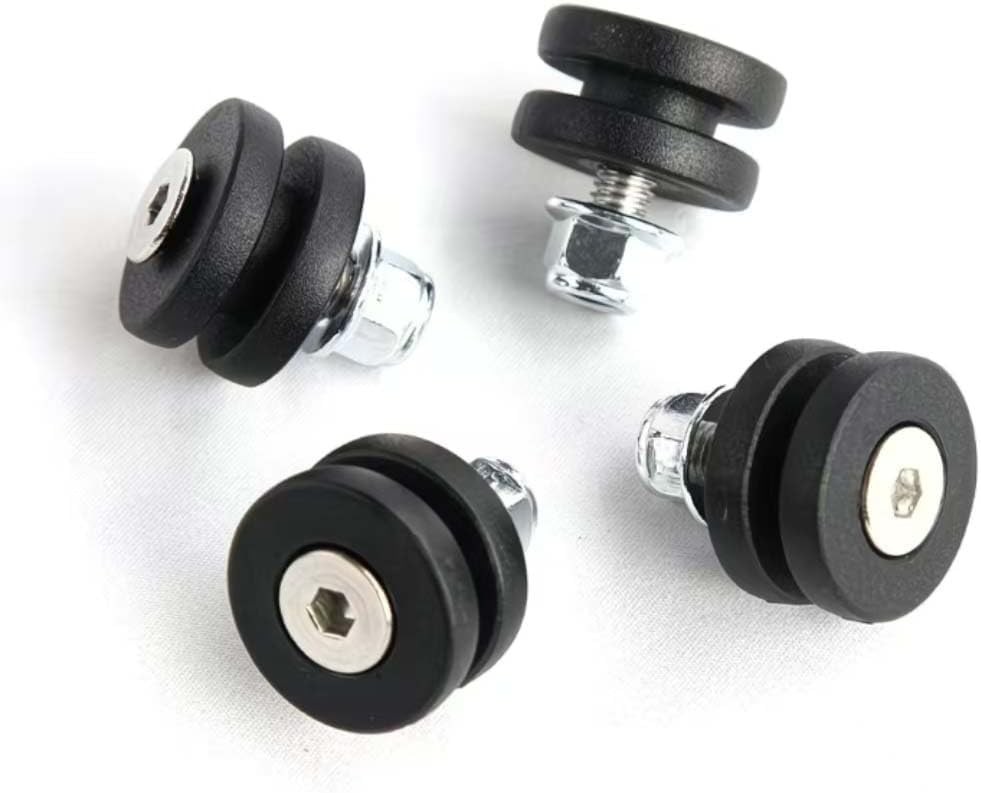 4 Pack Motorcycle Top Case Mounting Plate Mount Screws Sound Dampening Quick-Rel