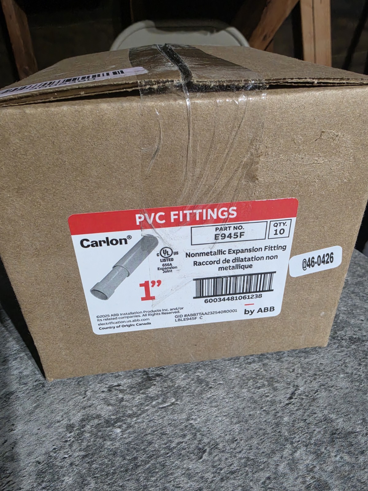 Carlon Electrical PVC Standard Expansion Coupling 1 Inch (E945F) Box of 10 NEW