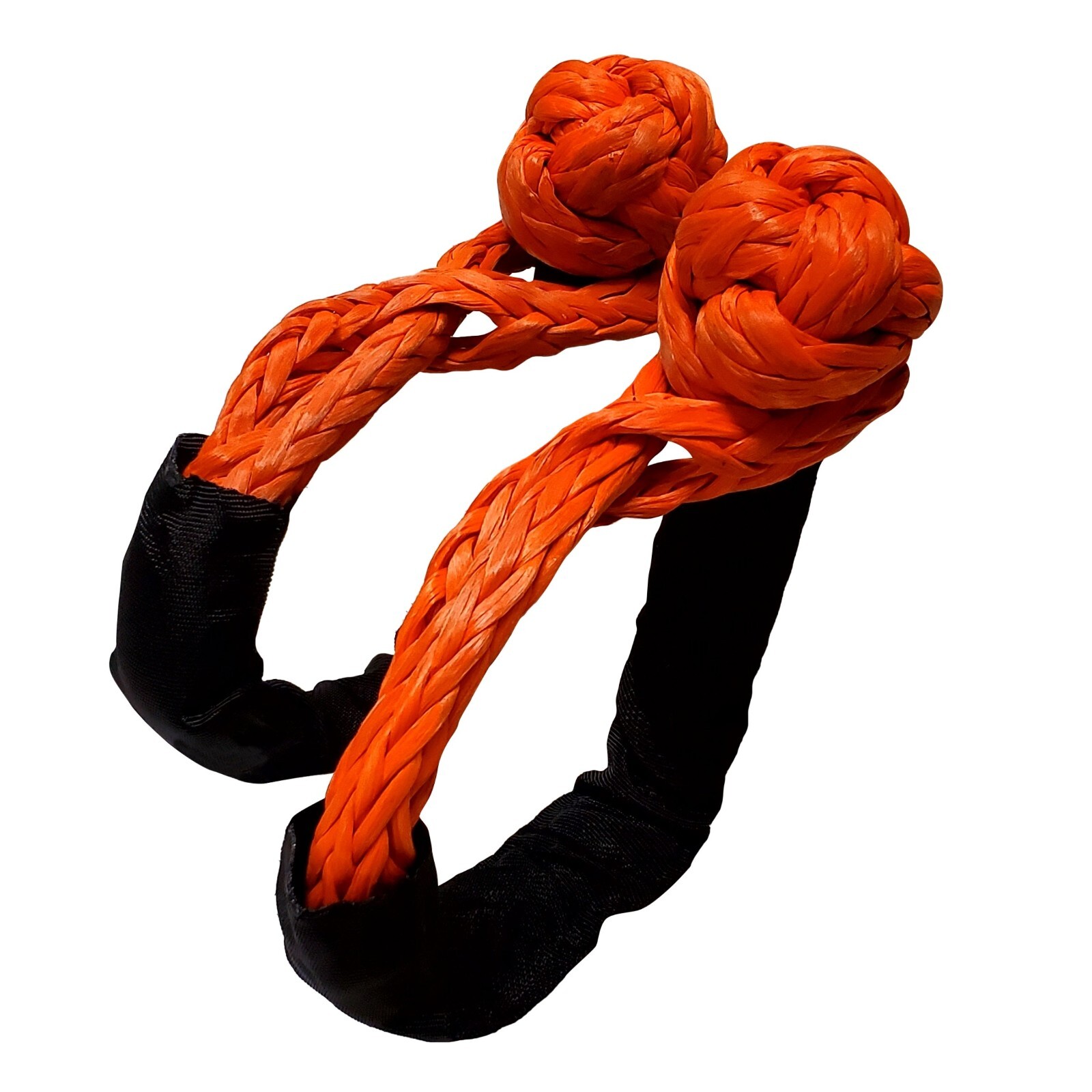 2 PC 1/2» x 22» Synthetic Soft Shackle Tow Rope Recovery Strap 37,400LBS