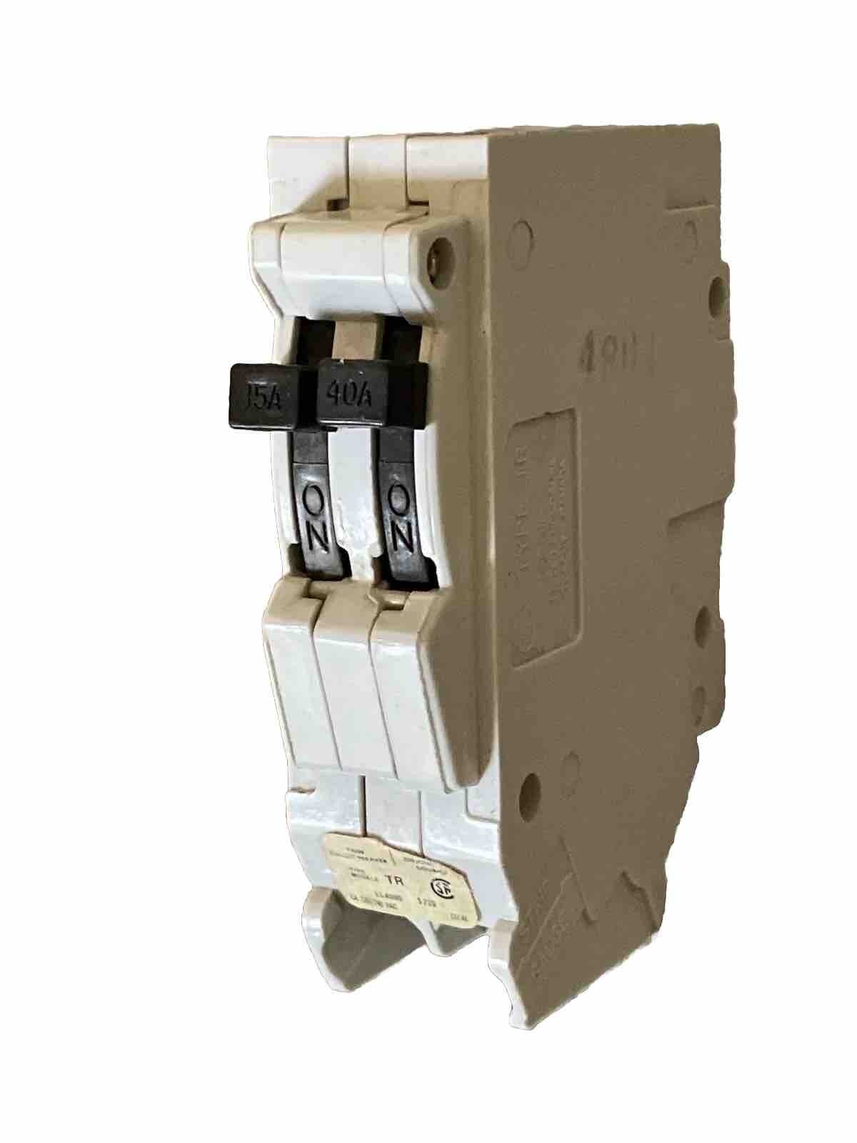 GE TR1540 TR4015 2 Pole 15 40 Amp 120/240V Twin Tandem Circuit Breaker TRP1540