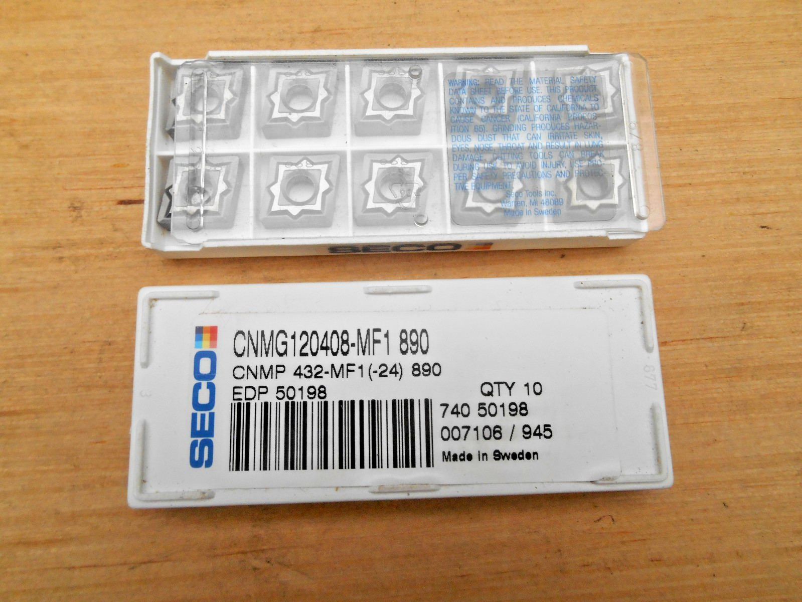 SECO CARBIDE INSERTS , CNMP 432-MF1 , GR 890 , 10 INSERTS