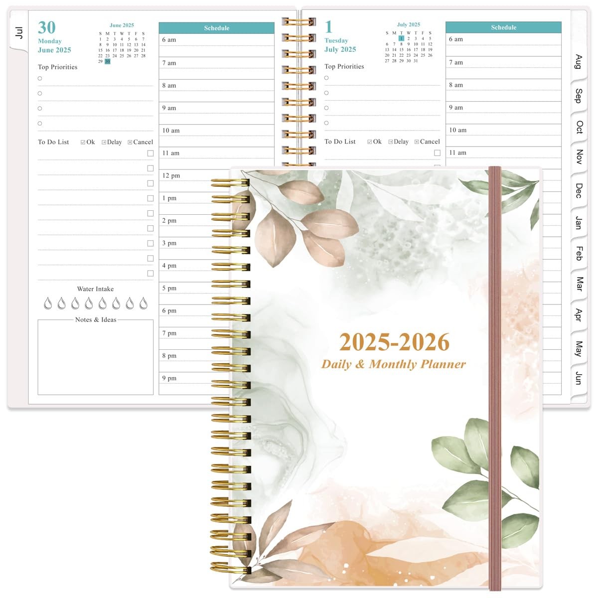 2025-2026 Daily & Monthly Planner – One Page Per Day, Daily Planner 2025-2026…