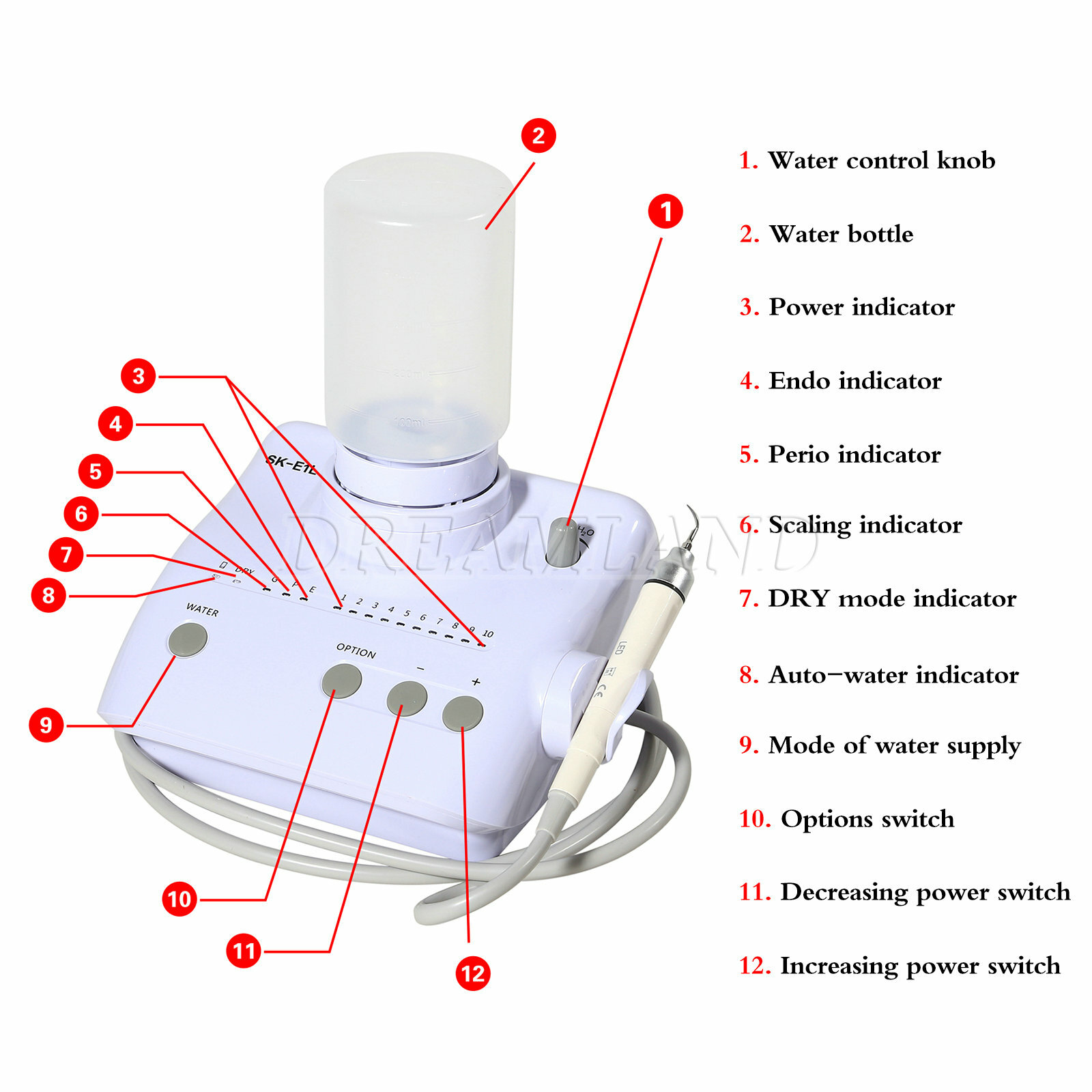 Dental Piezo Ultrasonic Scaler 2 Bottles fit EMS Cavitron LED Handpiece & Tips