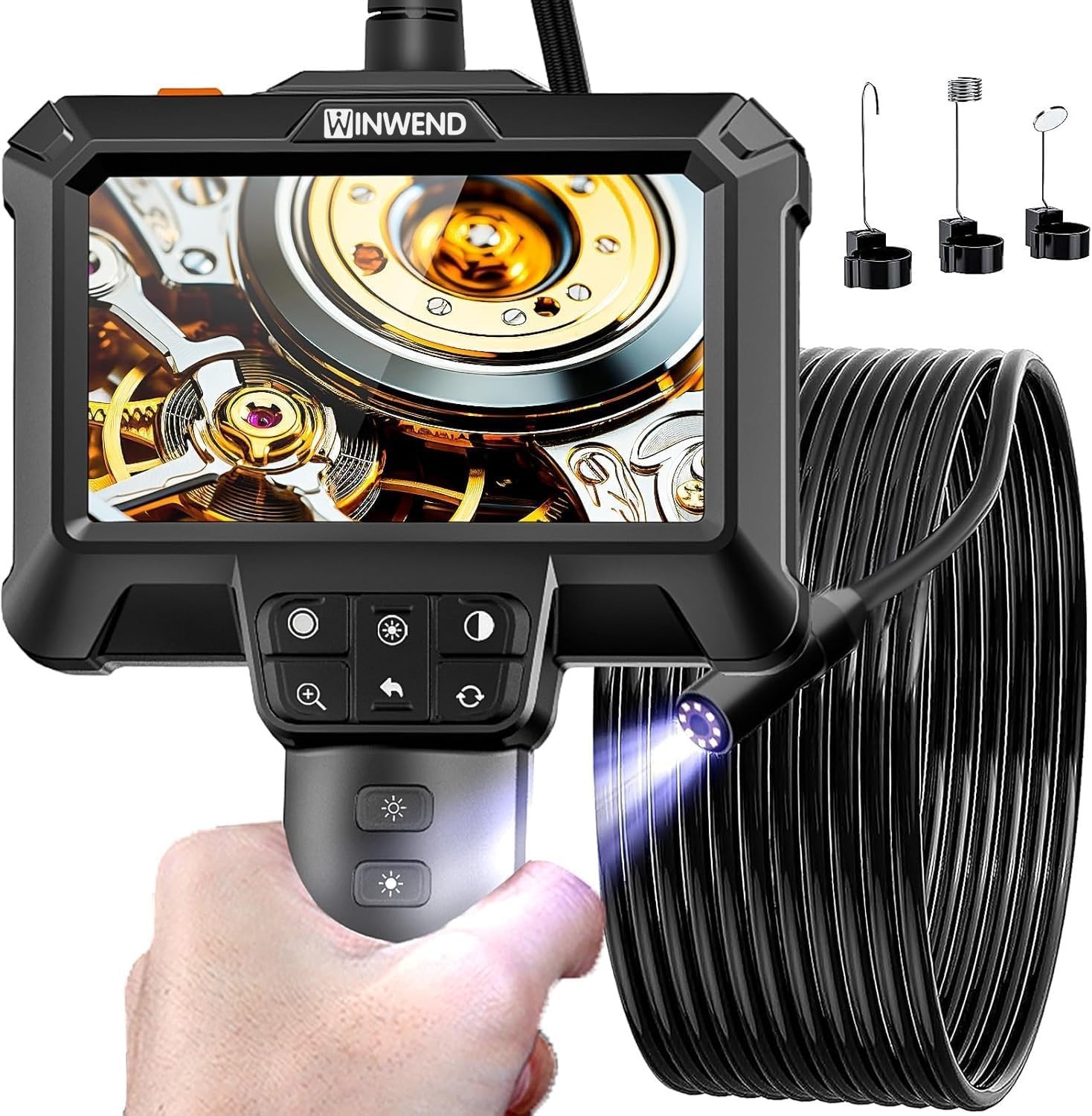 Advanced Endoscope Camera with 180° Rotation, Ideal for Mechanics & Home Repairs