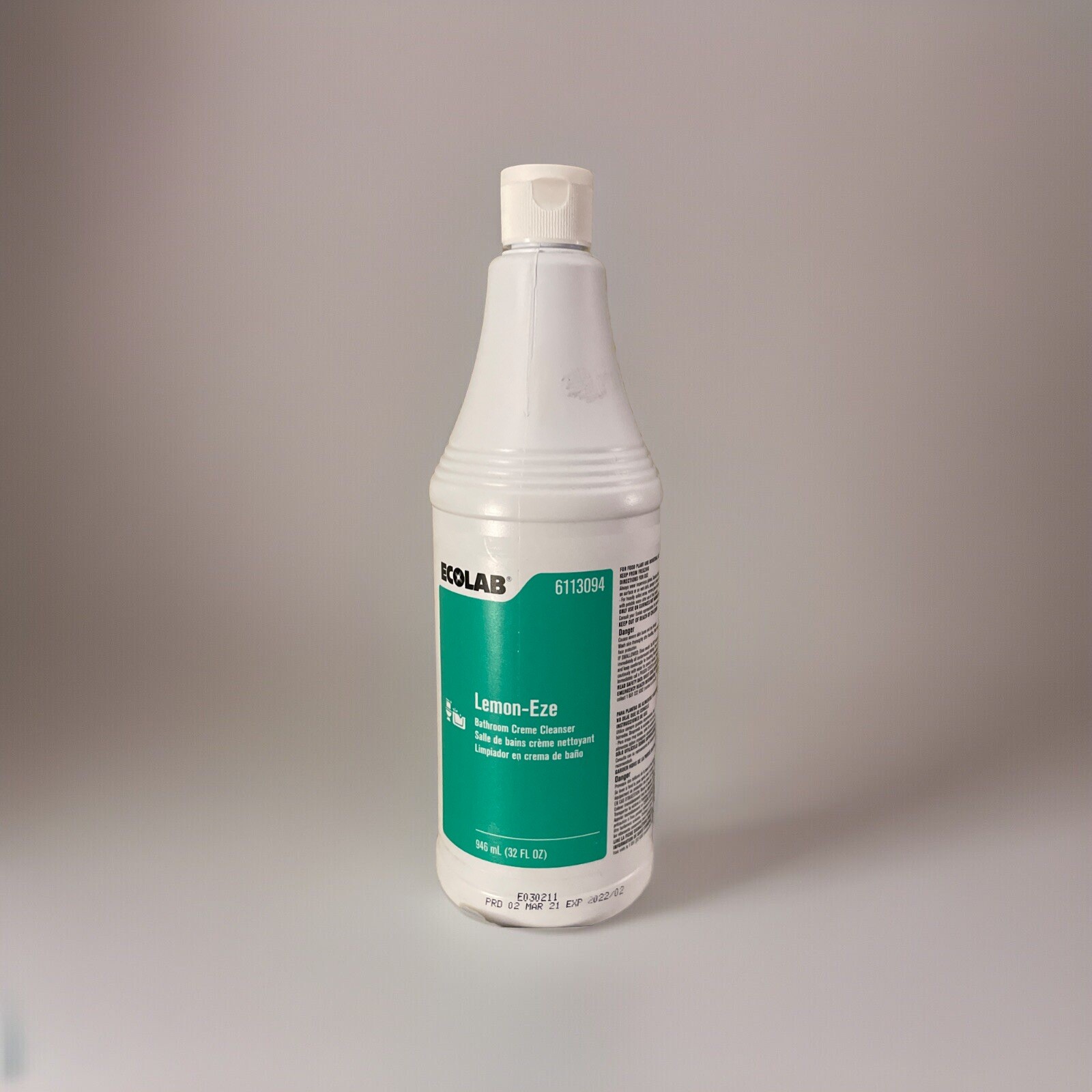 ECOLAB Lemon-Eze Bathroom Creme Cleanser • 13094 •32floz-PLS. READ LISTING -9/23