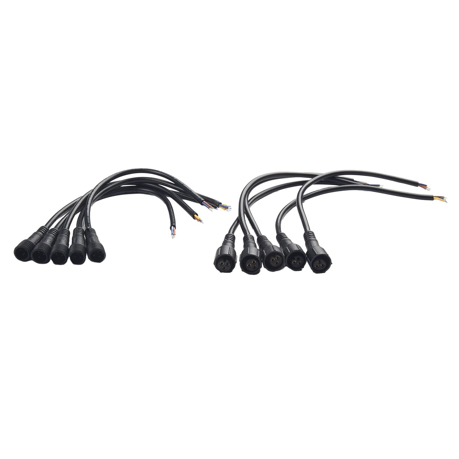 5 Pairs IP65 Waterproof 2/3-Pin 22AWG Wire LED Male and Female Cable Connector