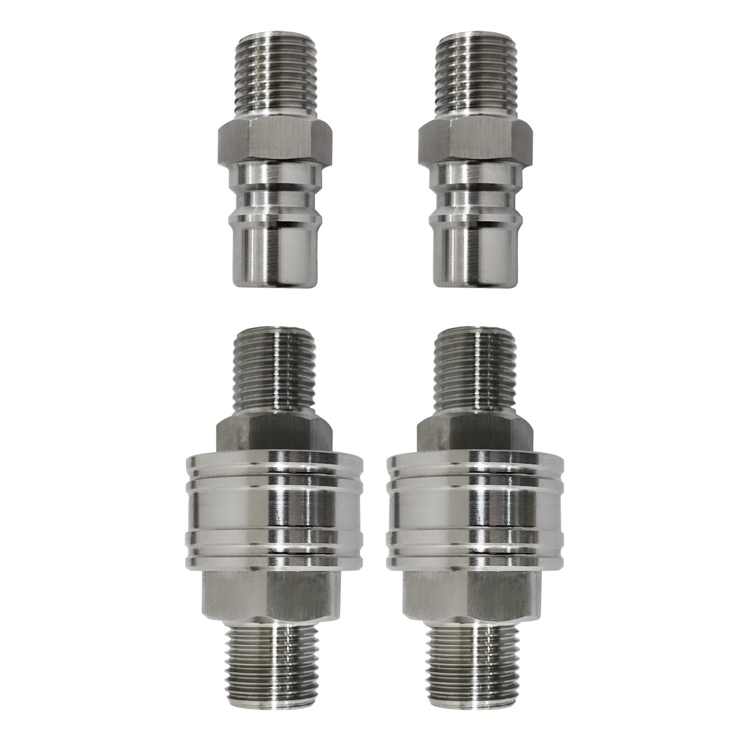 M16-M14 Hydraulic Attachment Fittings Quick Connect Adapters For Mini Excavator
