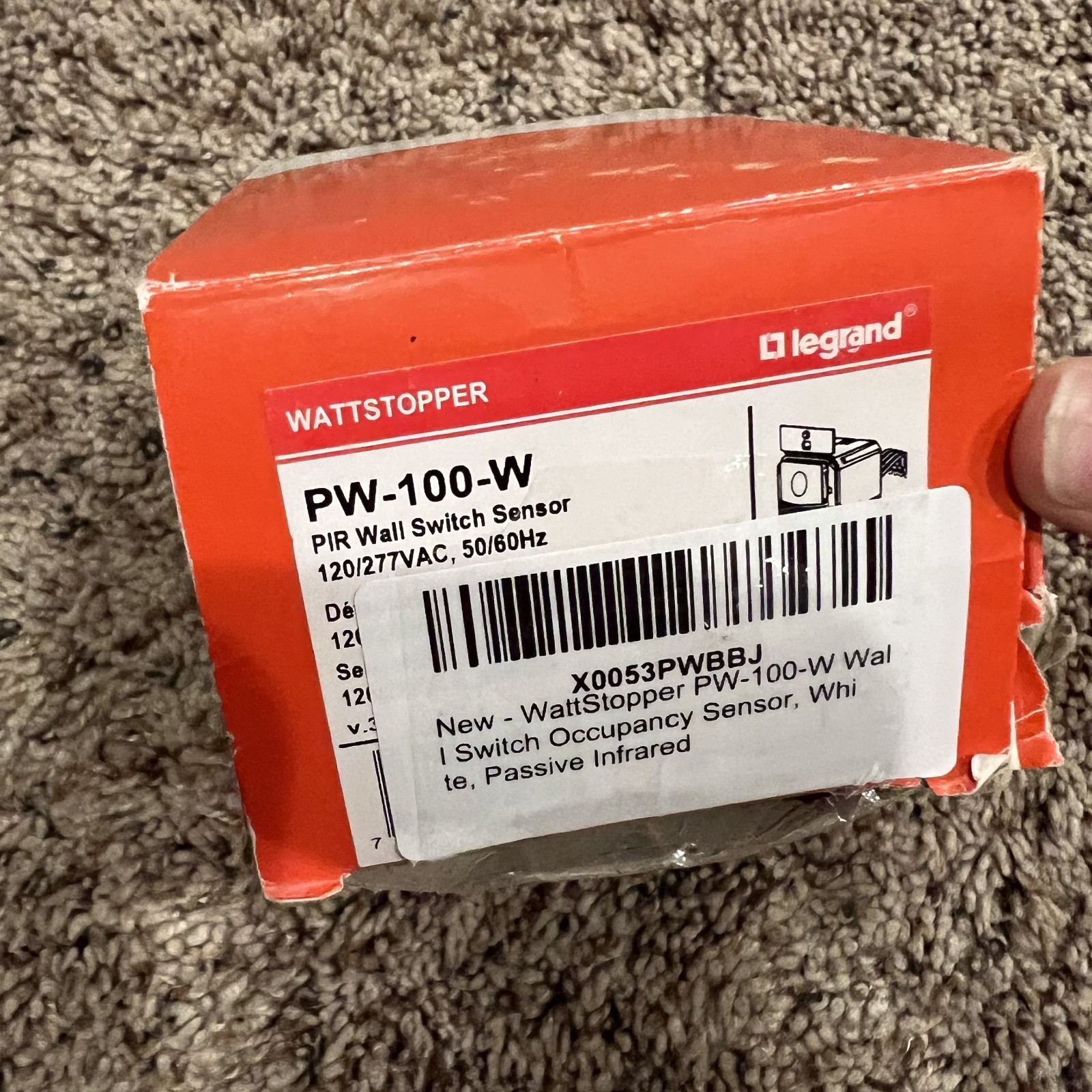 Legrand WattStopper PW-100-W PIR Sensor Wall Switch