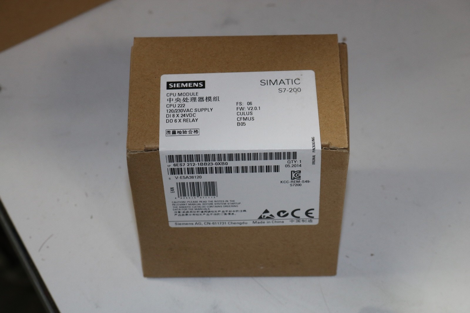 SIEMENS 6ES7 212-1BB23-0XB0 CPU 222 SIMATIC S7-200 **NEW-Box Still Sealed**