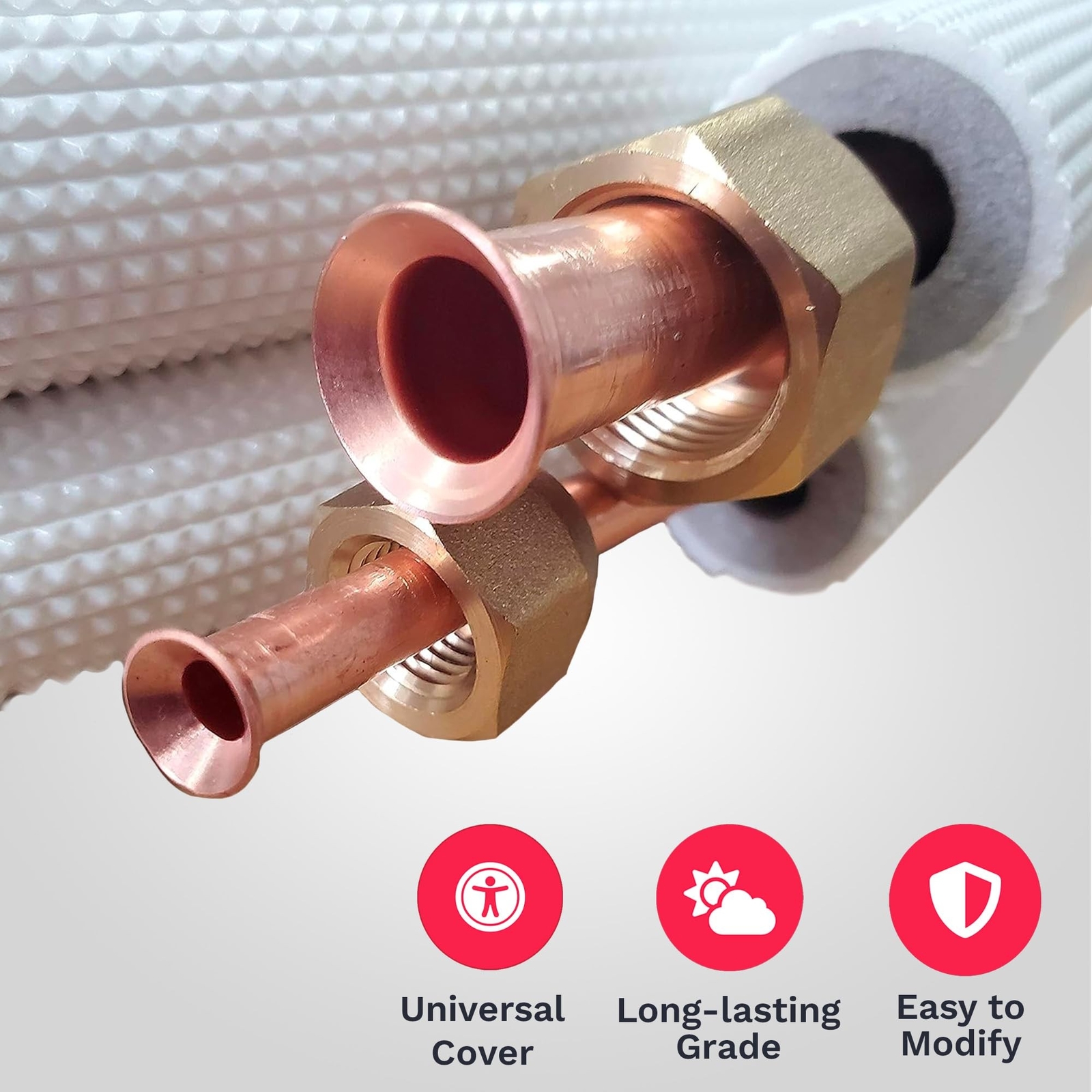 DuctlessAire – Insulated Copper Twin Coil Mini Split Line Set – HVAC & AC Hos…