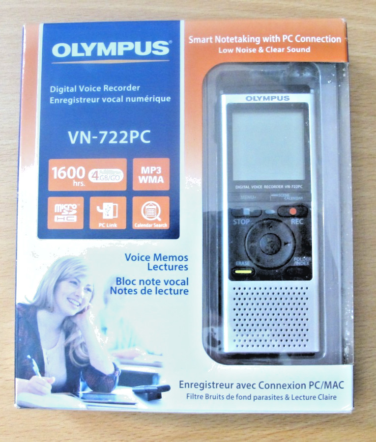 Olympus Digital Voice Recorder VN-722PC 4GB Internal Memory with microSD