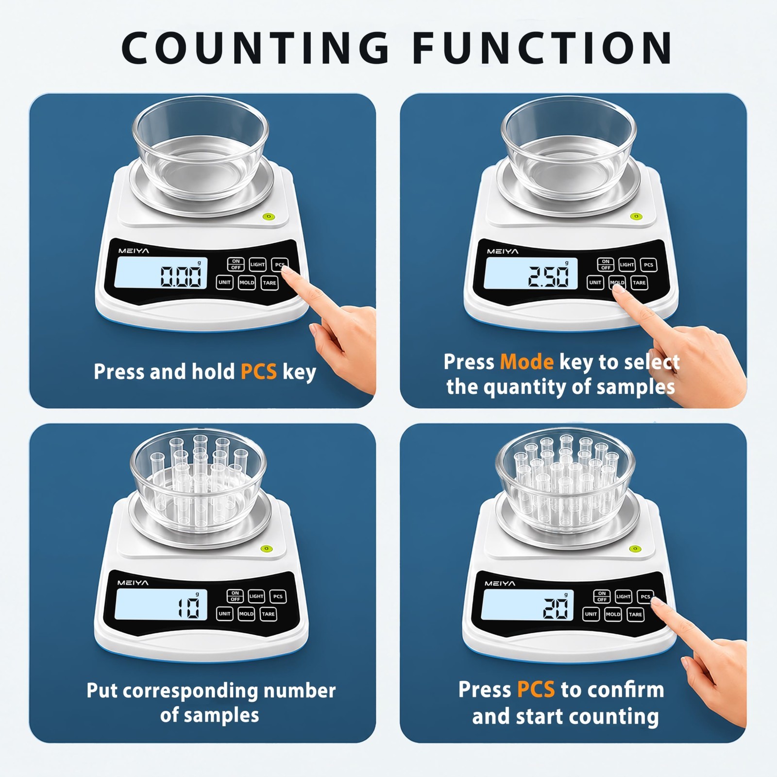 High Precision Digital Lab Scale 1000g x 0.01g – Multi-Function Electronic Balan