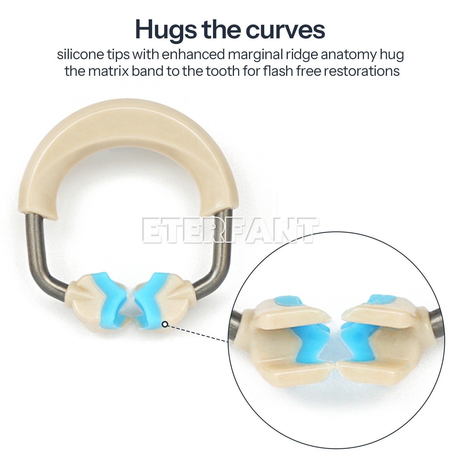 3D Separator Dental Matrix Bands Rings Clamp Clip Titanium Matrices Fit Garrison