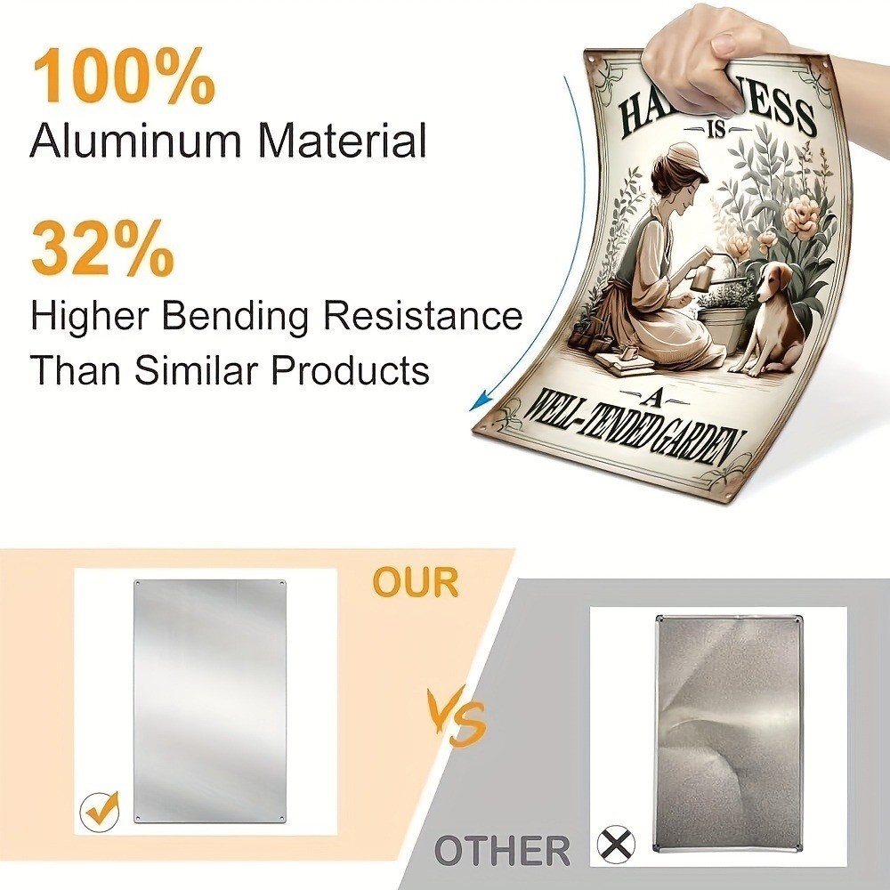 Aluminum Safety Sign Wall Mounted Bilingual For Home Business Monitoring