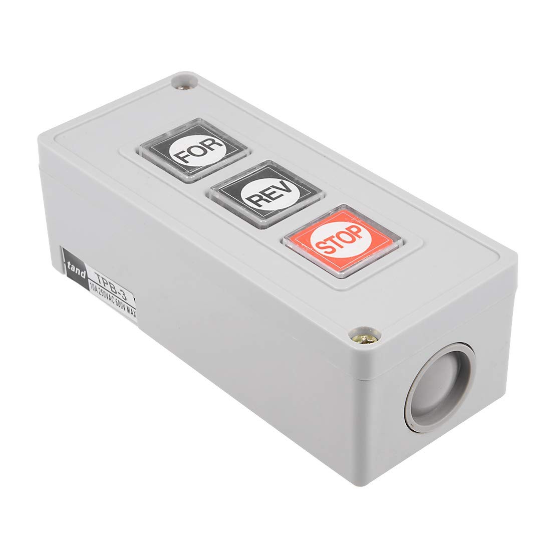 uxcell Forward Reverse Stop Momentary Push Button Control Switch Box 10A TPB-3