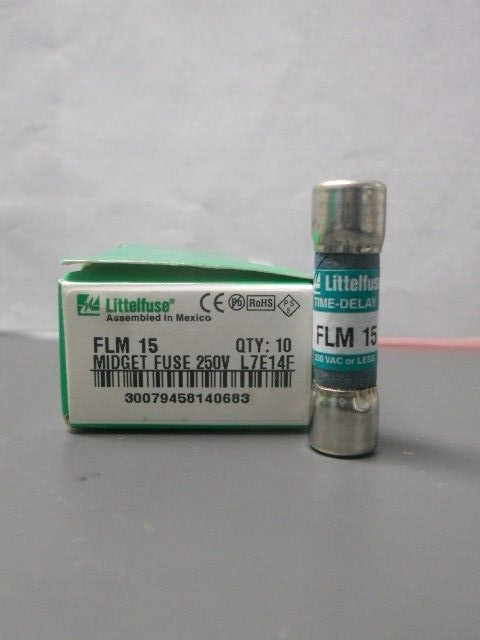 New Lot Littelfuse FLM 15 Amp Fuses FNM 15 250 Volts NIB