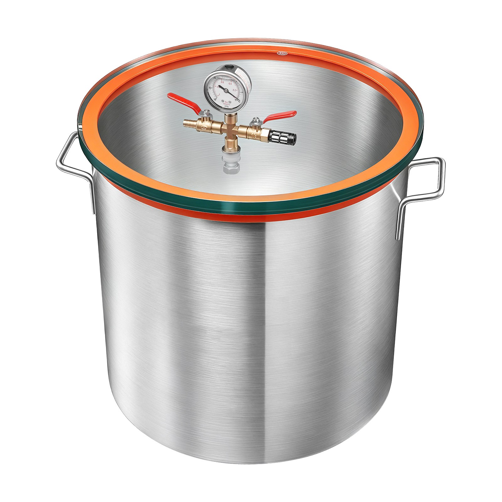 Uimoso 15 Gal Aluminum Vacuum Chamber with Tempered Glass Lid for Degassing