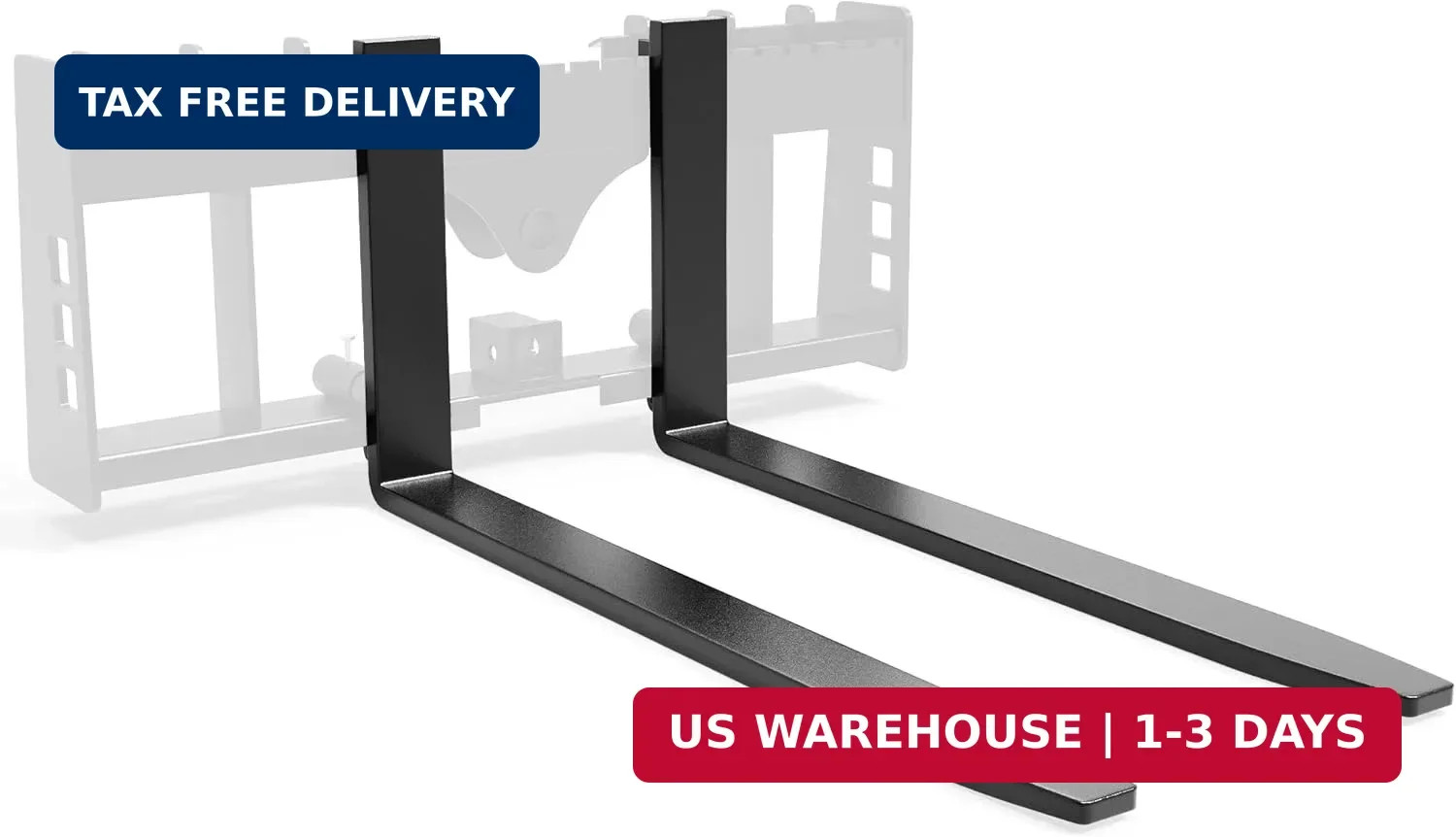 YITAMOTOR 42″ Pallet Forks Forklift Blades, 2500lbs Universal Skid Steer Pallet