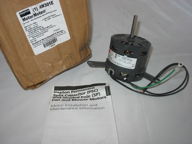 Dayton 4M301 HVAC Motor 1/15HP 1550 Rpm 115V 71638779M 4M301E