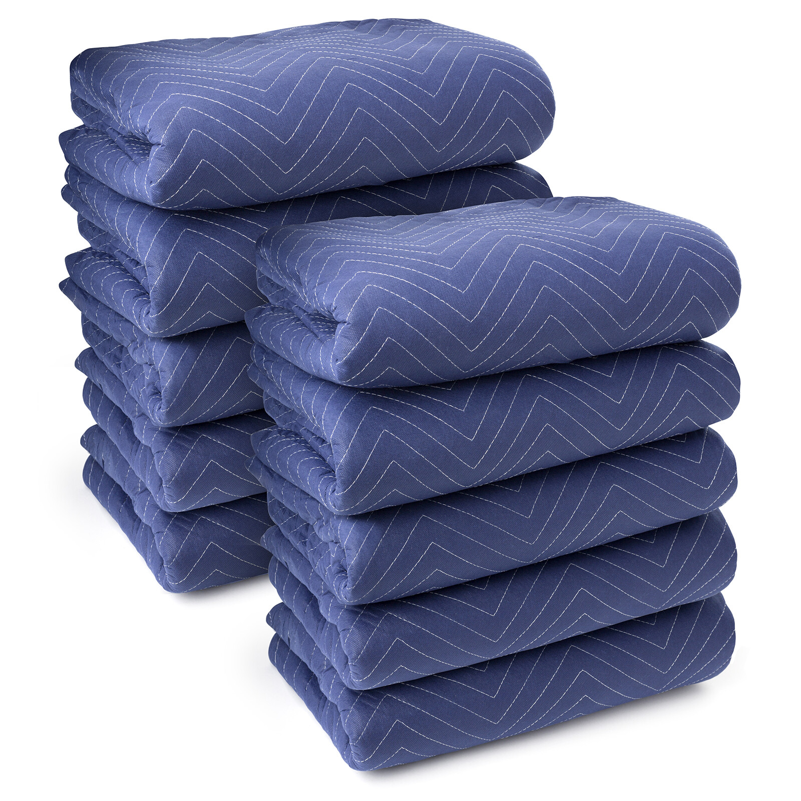 10 Moving Blankets Furniture Pads – Deluxe Pro – 80″ x 72″ Royal Blue