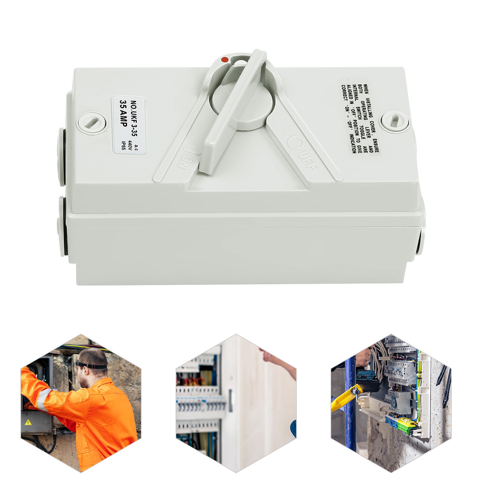35A 440V Disconnector Switch 3 Way 3 Positions Isolation Switch Waterproof?IP65