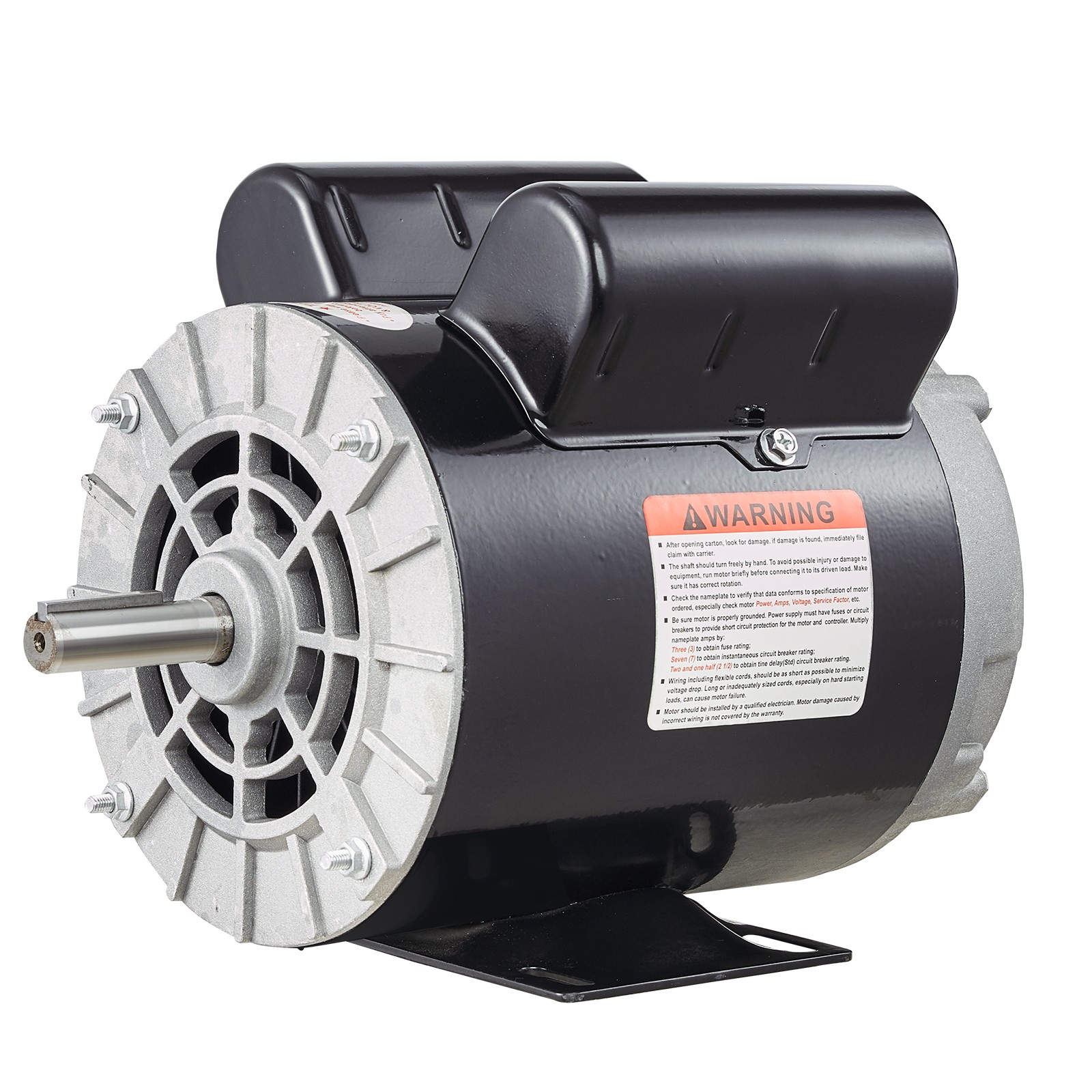 VEVOR 2HP SPL Air Compressor Motor 115/230V 20/10A 3450RPM 56 Frame CW Rotation