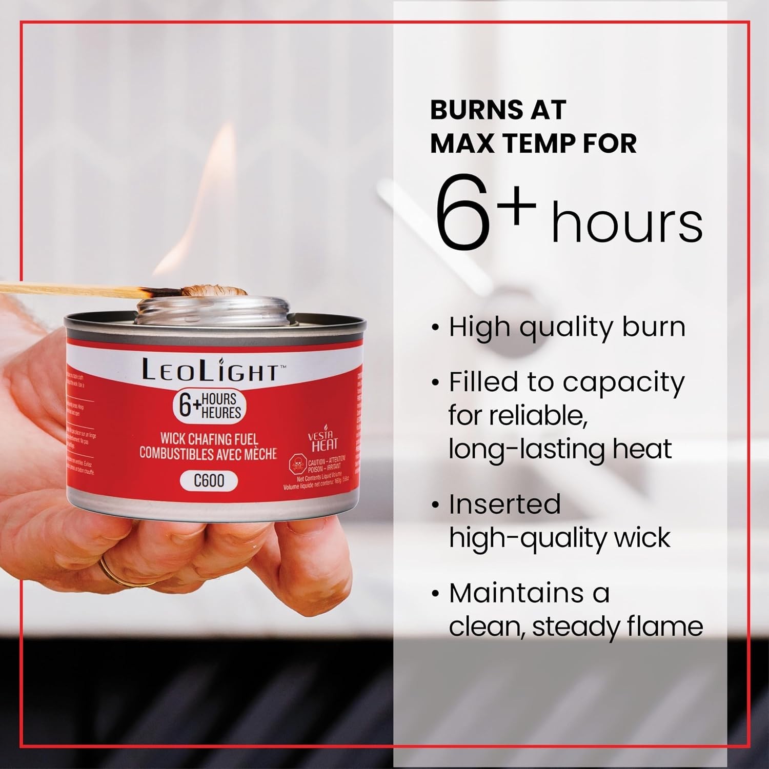 7oz Spill-Proof Chafing Fuel with 6 Hour Burn – Ideal for Catering & Buffets