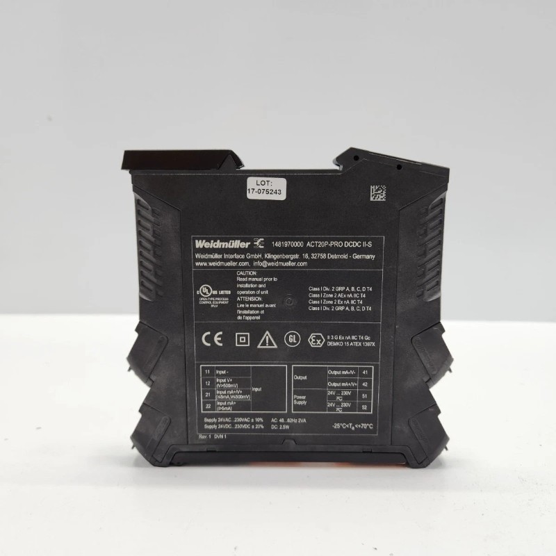 New Fit For Weidmuller ACT20P-PRO DCDC II-S 1481970000 Isolator 1481970000 1PCS