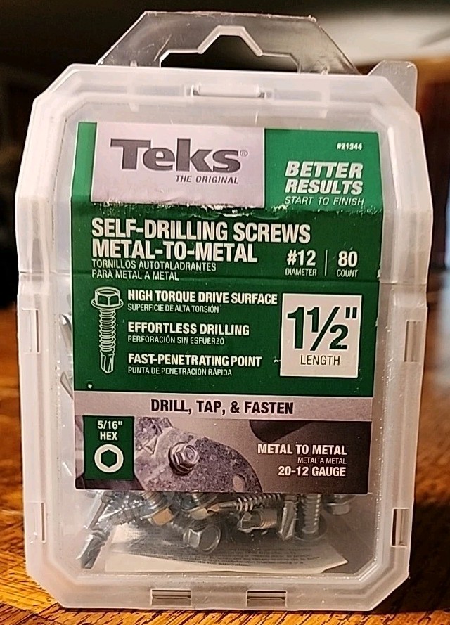 ITW Brands 21344 Series 80PK #12 1-1/2 Hex Screw, 1-1/2″, 15/16 Hex Zinc Plated