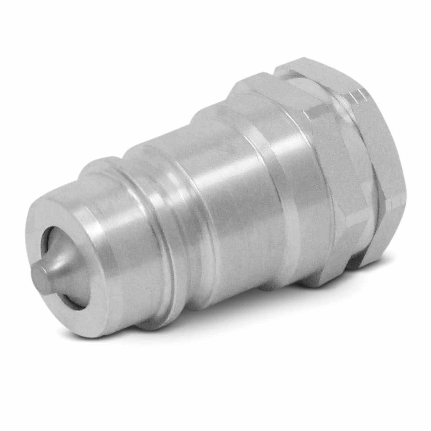 1/2″ Ag Hydraulic Quick Connect Male Coupler, Poppet Valve, 3/4″-16 ORB Thread