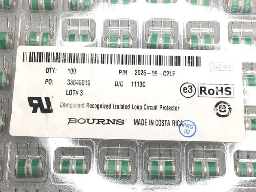 2026-09-C2LF BOURNS GDT 90V 20% 20KA THROUGH HOLE ROHS 8 PIECES