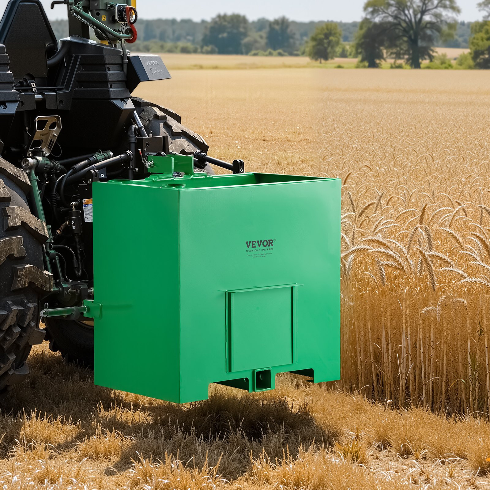 3 Point Tractor Ballast Box 800lb Cat 1 Hitch Receiver Green