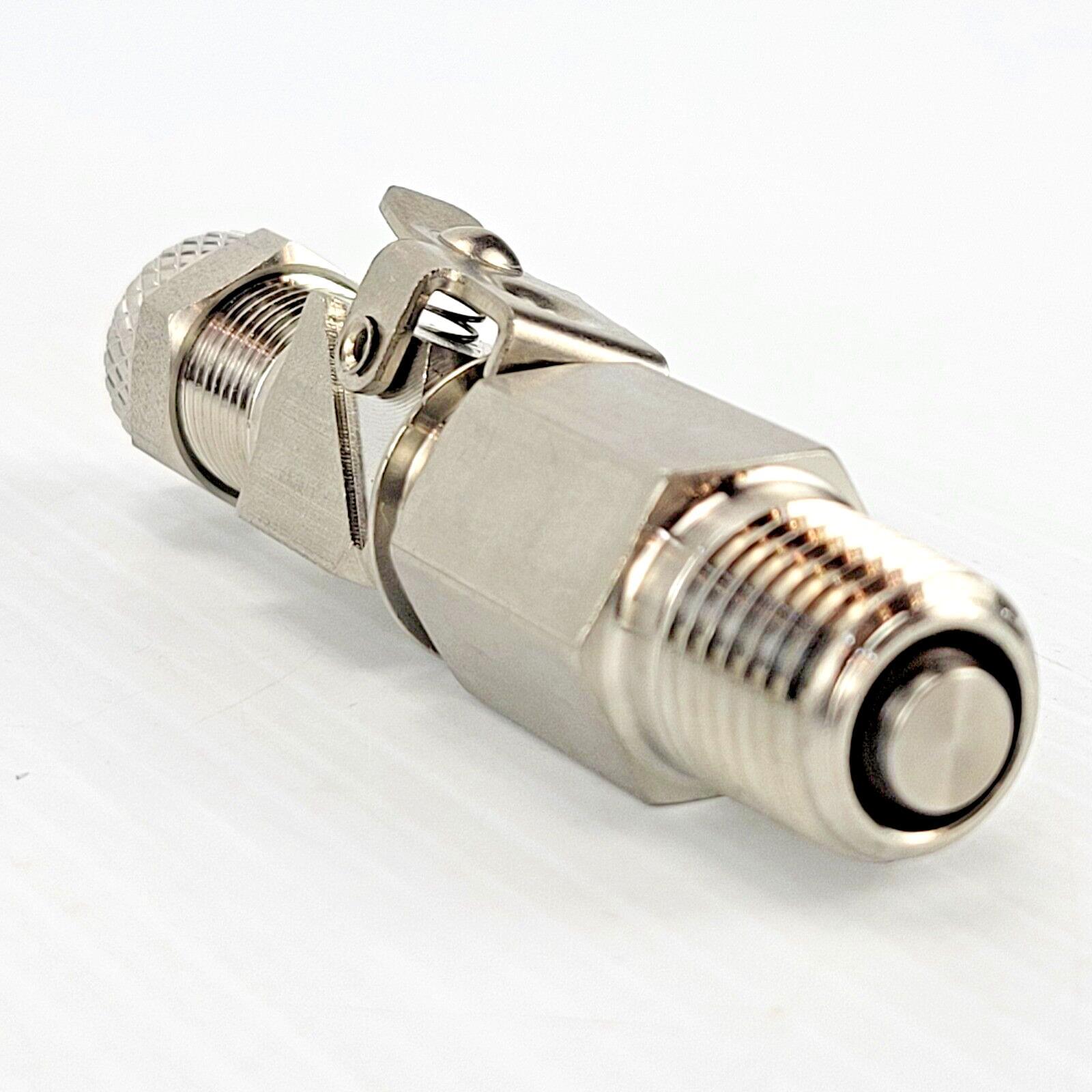 Quick Disconnect 3/8″ Tube Coupling W/valve For Gas 150PSI Socket & Plug 316 SS
