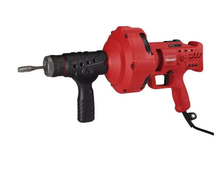 NEW Bauer Automatic Feed Hand-Held Drain Cleaner Snake Tool 25’ 64063