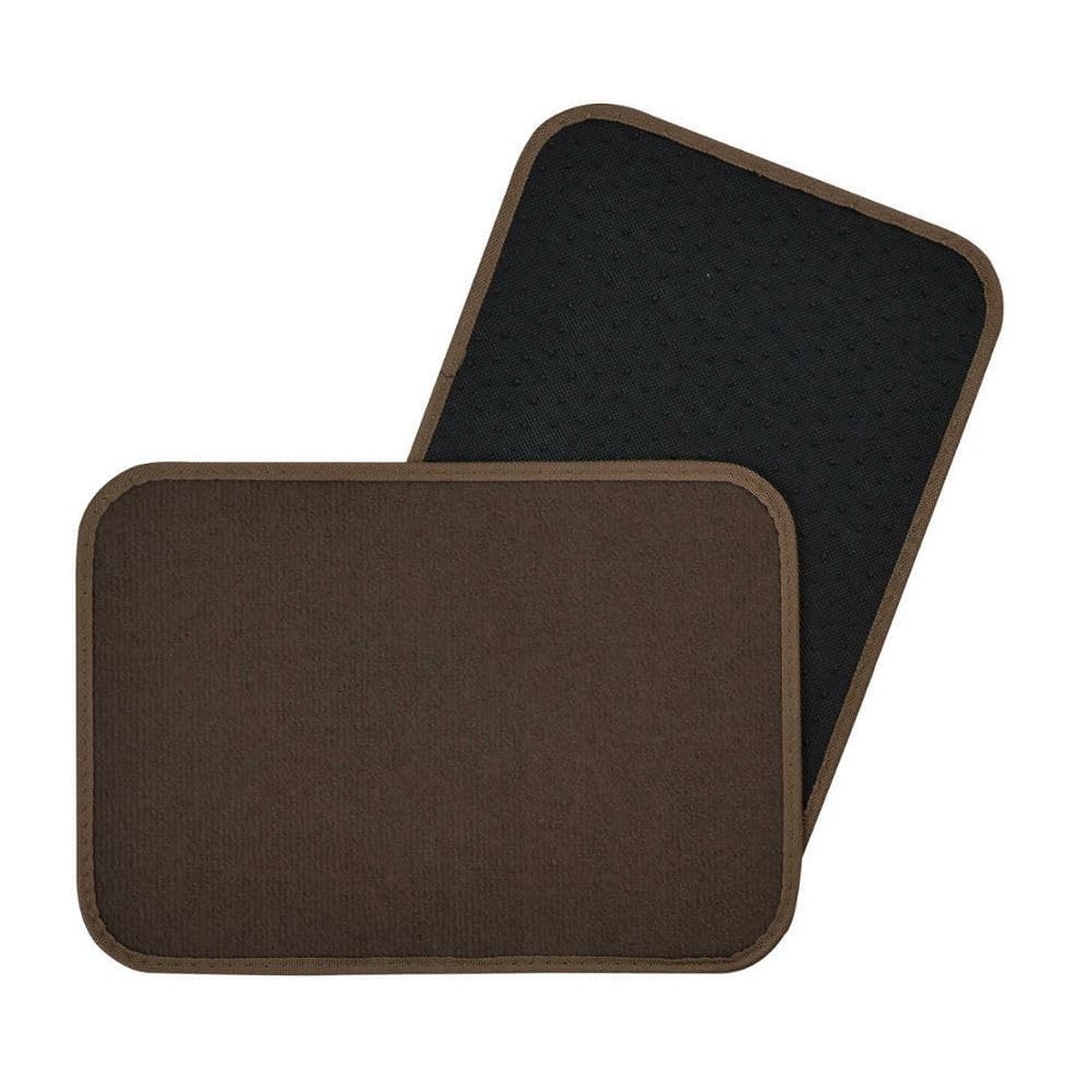 Dark Beige Rear Floor Mats 4pc Nylon Rubber 11.5×16.5 MT-100