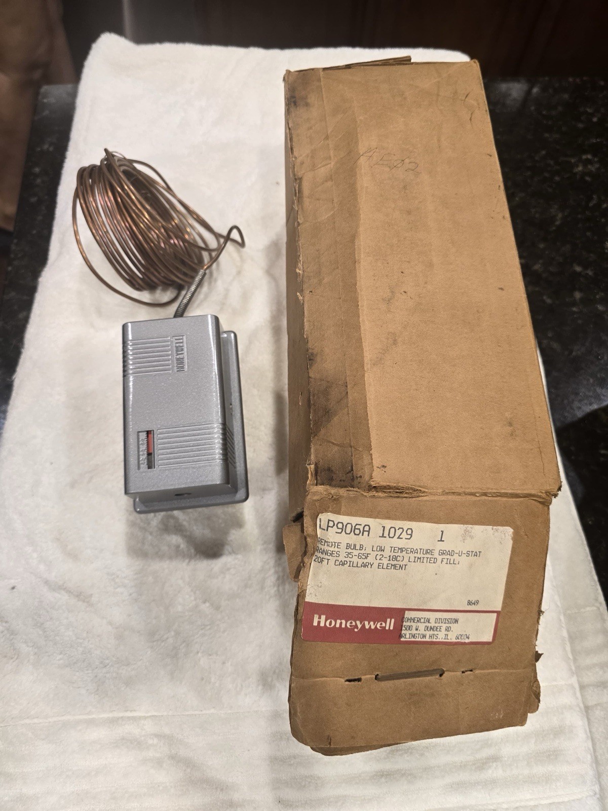 Honeywell Low Temp Grad-U-Stat Remote Bulb Thermostat 20ft Capillary LP906A