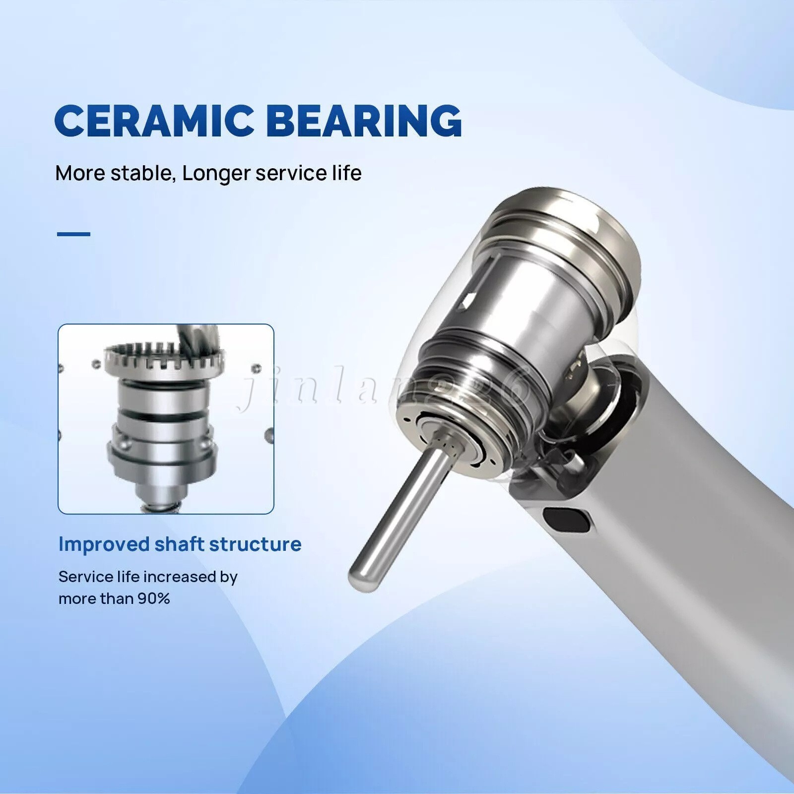 Dental Hygiene Prophy Handpiece Air Motor 4 Holes 4:1 Reduction 360 ° Swivel